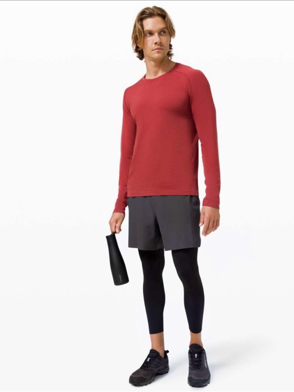Lululemon Metal Vent Tech 2.0 Long Sleeve Shirt Mens Large Red Maroon Athletic - Picture 4 of 7